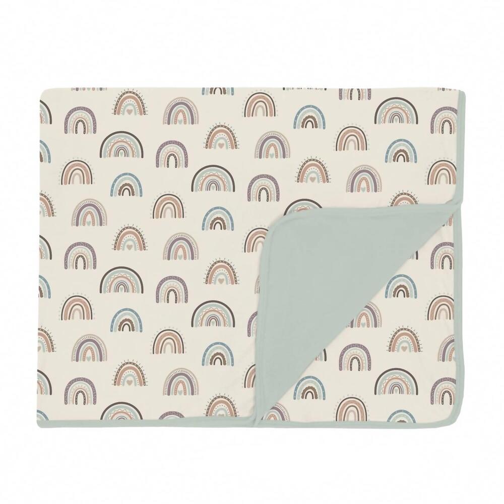 NEW KICKEE toddler's earthly rainbows blanket in multi